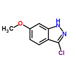 3-氯-6-甲氧基(1H)吲唑结构式