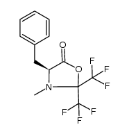 (4S)-4-Benzyl-2,2-bis(trifluoromethyl)-3-methyl-1,3-oxazolidin-5-one Structure
