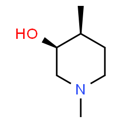 3-Piperidinol, 1,4-dimethyl-, cis- Structure