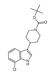 7-chloro-3-(1-tert-butoxycarbonylpiperidin-4-yl)-1H-indole Structure