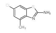 6-氯-4-甲基-(9ci)-2-氨基苯并噻唑结构式