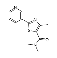 N,N,4-trimethyl-2-pyridin-3-yl-1,3-thiazole-5-carboxamide结构式