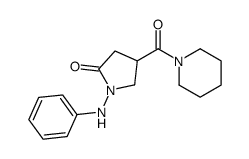 1-Anilino-4-piperidinocarbonylpyrrolidin-2-one结构式
