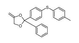 4-methylidene-2-[4-(4-methylphenyl)sulfanylphenyl]-2-phenyl-1,3-dioxolane结构式
