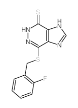 4H-Imidazo[4,5-d]pyridazine-4-thione,7-[[(2-fluorophenyl)methyl]thio]-3,5-dihydro-结构式