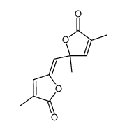 3,5-Dimethyl-5-[4-methyl-5-oxo-5H-furan-(2Z)-ylidenemethyl]-5H-furan-2-one Structure