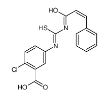 2-Chloro-5-({[(2E)-3-phenyl-2-propenoyl]carbamothioyl}amino)benzo ic acid结构式