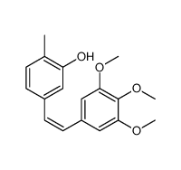 2-methyl-5-[(E)-2-(3,4,5-trimethoxyphenyl)ethenyl]phenol结构式