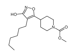 methyl 4-(4-hexyl-3-oxo-1,2-oxazol-5-yl)piperidine-1-carboxylate结构式