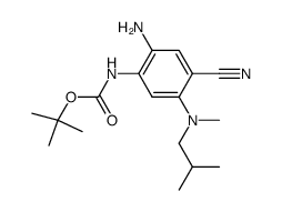 [2-amino-4-cyano-5-(isobutyl-methyl-amino)-phenyl]-carbamic acid tert-butyl ester结构式