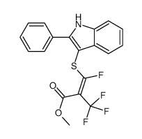 methyl 3-fluoro-3-[(2-phenyl-1H-indol-3-yl)sulfanyl]-2-(trifluoromethyl)prop-2-enoate Structure