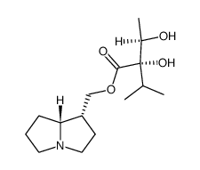 (2S,3R)-2,3-Dihydroxy-2-isopropylbutanoic acid [(1R,7aR)-hexahydro-1H-pyrrolizin-1-yl]methyl ester结构式