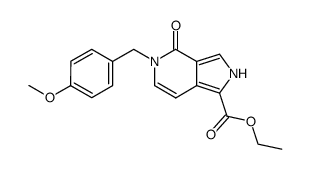 ethyl 5H-5-p-methoxybenzyl-4-oxopyrrolo[5,6-c]pyridine-1-carboxylate结构式