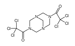 2,2,2-trichloro-1-[3-(2,2,2-trichloroacetyl)-1,3,5,7-tetrazabicyclo[3.3.1]nonan-7-yl]ethanone结构式