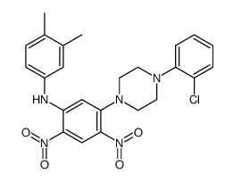 5-[4-(2-chlorophenyl)piperazin-1-yl]-N-(3,4-dimethylphenyl)-2,4-dinitroaniline Structure