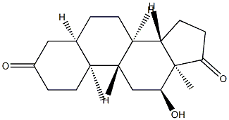 12α-Hydroxy-5β-androstane-3,17-dione structure