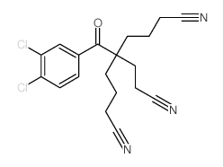 5-(2-cyanoethyl)-5-(3,4-dichlorobenzoyl)nonanedinitrile结构式