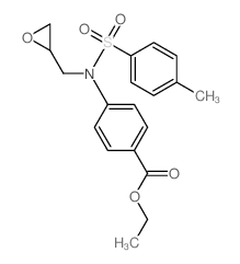 ethyl 4-[(4-methylphenyl)sulfonyl-(oxiran-2-ylmethyl)amino]benzoate Structure