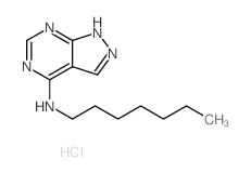 N-heptyl-2,4,8,9-tetrazabicyclo[4.3.0]nona-2,4,7,10-tetraen-5-amine结构式