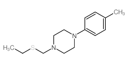 1-(ethylsulfanylmethyl)-4-(4-methylphenyl)piperazine结构式