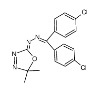 5,5-dimethyl-5H-[1,3,4]oxadiazol-2-one (4,4'-dichloro-benzhydrylidene)-hydrazone Structure