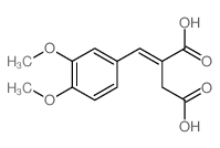 2-[(3,4-dimethoxyphenyl)methylidene]butanedioic acid结构式