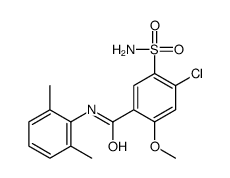 4-Chloro-N-(2,6-dimethylphenyl)-2-methoxy-5-sulfamoylbenzamide结构式