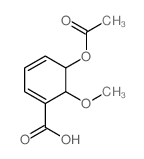 1,3-Cyclohexadiene-1-carboxylic acid, 5- (acetyloxy)-6-methoxy-, trans-结构式