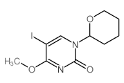2(1H)-Pyrimidinone,5-iodo-4-methoxy-1-(tetrahydro-2H-pyran-2-yl)- Structure