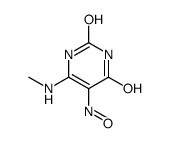 6-(methylamino)-5-nitroso-1H-pyrimidine-2,4-dione结构式