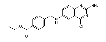 4-[(2-amino-4-oxo-3,4-dihydro-quinazolin-6-ylamino)-methyl]-benzoic acid ethyl ester Structure