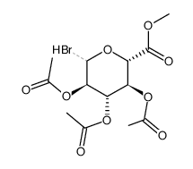methyl 2,3,4-tri-O-acetyl-D-glucopyranosiluronate bromide Structure