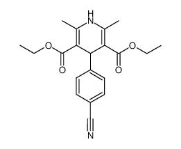 4-(4-cyanophenyl)-2,6-dimethyl-1,4-dihydropyridine-3,5-dicarboxylic acid diethyl ester结构式