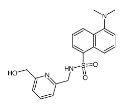 2-[(5-dimethylamino-1-naphthalenesulfonamide)methyl]-6-hydroxymethylpyridine结构式
