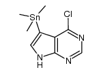 5-(trimethylstannyl)-4-chloro-7H-pyrrolo[2,3-d]pyrimidine Structure