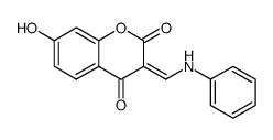 3-Anilinomethylen-7-hydroxy-2,4-chromandion Structure