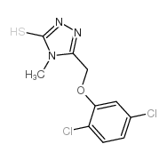 5-[(2,5-二氯苯氧基)甲基]-4-甲基-4H-1,2,4-噻唑-3-硫醇结构式