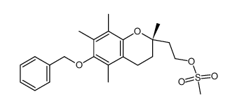 (S)-6-Benzyloxy-2,5,7,8-tetramethylchroman-2-ethanol methanesulfonate结构式