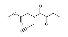 [(2-Chloro-butyryl)-prop-2-ynyl-amino]-acetic acid methyl ester结构式