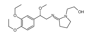 2-[2-[2-(3,4-diethoxyphenyl)-2-methoxyethyl]iminopyrrolidin-1-yl]ethanol结构式