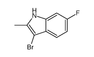 3-bromo-6-fluoro-2-methyl indole结构式