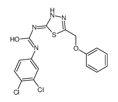 1-(3,4-dichlorophenyl)-3-[5-(phenoxymethyl)-1,3,4-thiadiazol-2-yl]urea结构式
