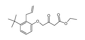 4-(2-Allyl-3-tert-butyl-phenoxy)-3-oxo-butyric acid ethyl ester结构式