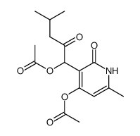 4-acetoxy-6-methyl-3-(1-acetoxy-2'-oxo-4'-methylpentyl)-2-pyridinone结构式