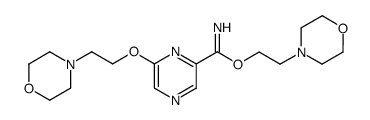 6-(2-morpholin-4-yl-ethoxy)-pyrazine-2-carboximidic acid 2-morpholin-4-yl-ethyl ester结构式