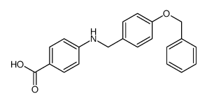 4-[(4-phenylmethoxyphenyl)methylamino]benzoic acid结构式