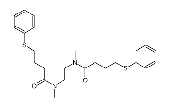 N-methyl-N-[2-[methyl(4-phenylsulfanylbutanoyl)amino]ethyl]-4-phenylsulfanylbutanamide结构式