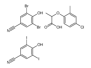 2-(4-chloro-2-methylphenoxy)propanoic acid,3,5-dibromo-4-hydroxybenzonitrile,4-hydroxy-3,5-diiodobenzonitrile结构式