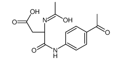 (3S)-3-acetamido-4-(4-acetylanilino)-4-oxobutanoic acid Structure