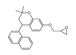 7-(2,3-Epoxypropoxy)-2,2-dimethyl-4-(1-naphthyl) chroman Structure